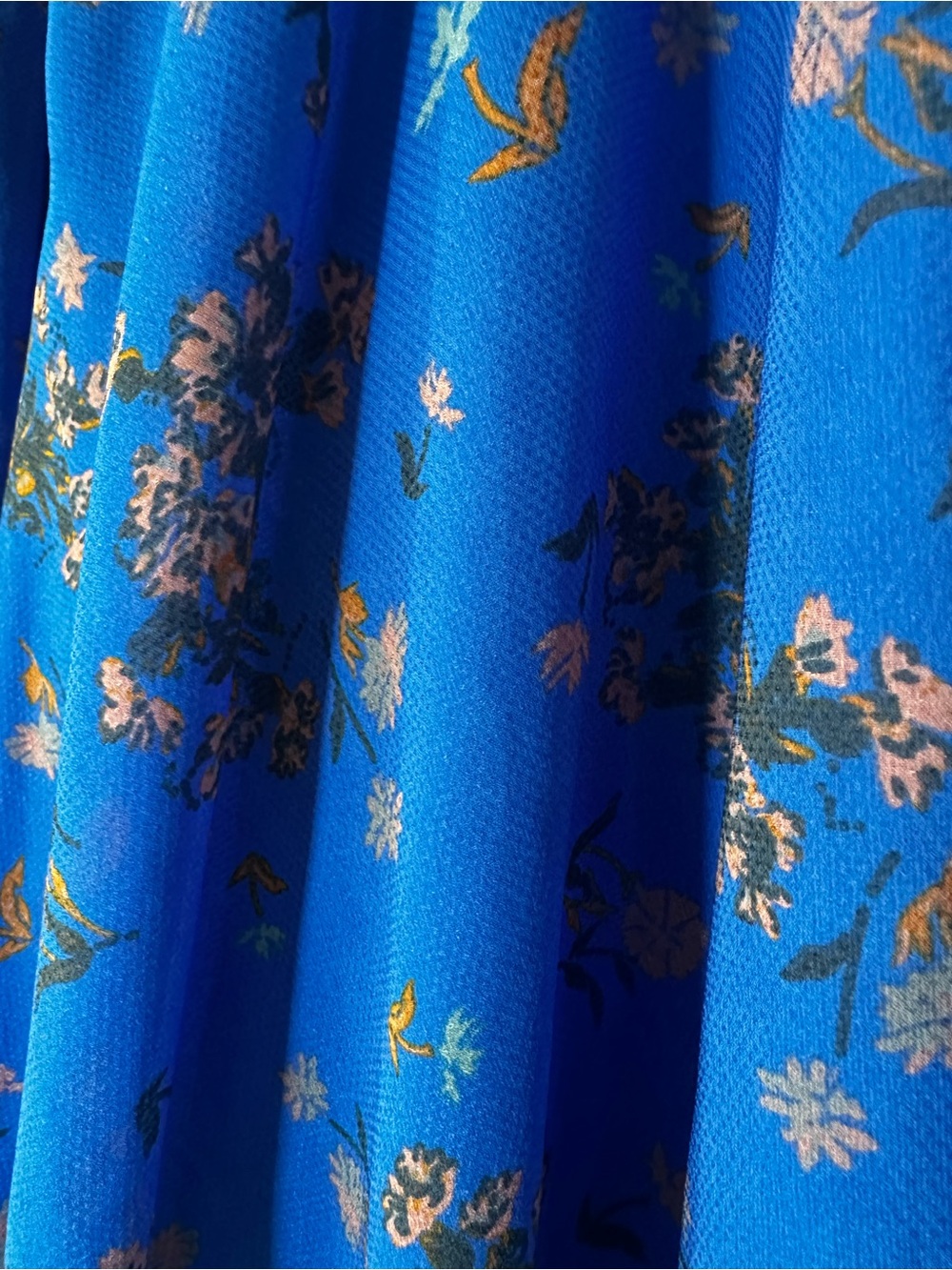 Free People Royal Blue Floral Mini Dress - Picture 3 of 6
